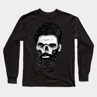 Skull with beard Long Sleeve T-Shirt